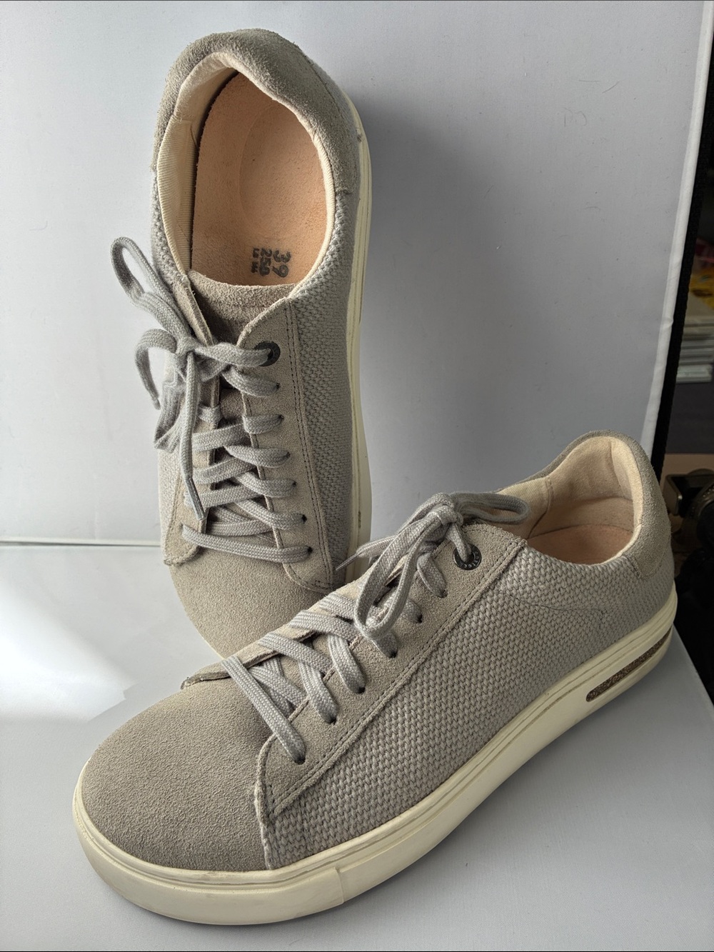 Birkenstock Women's Low-Top Lace-Up Sneakers in Light Taupe
